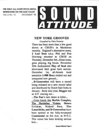 Press clipping from Sound Attitude